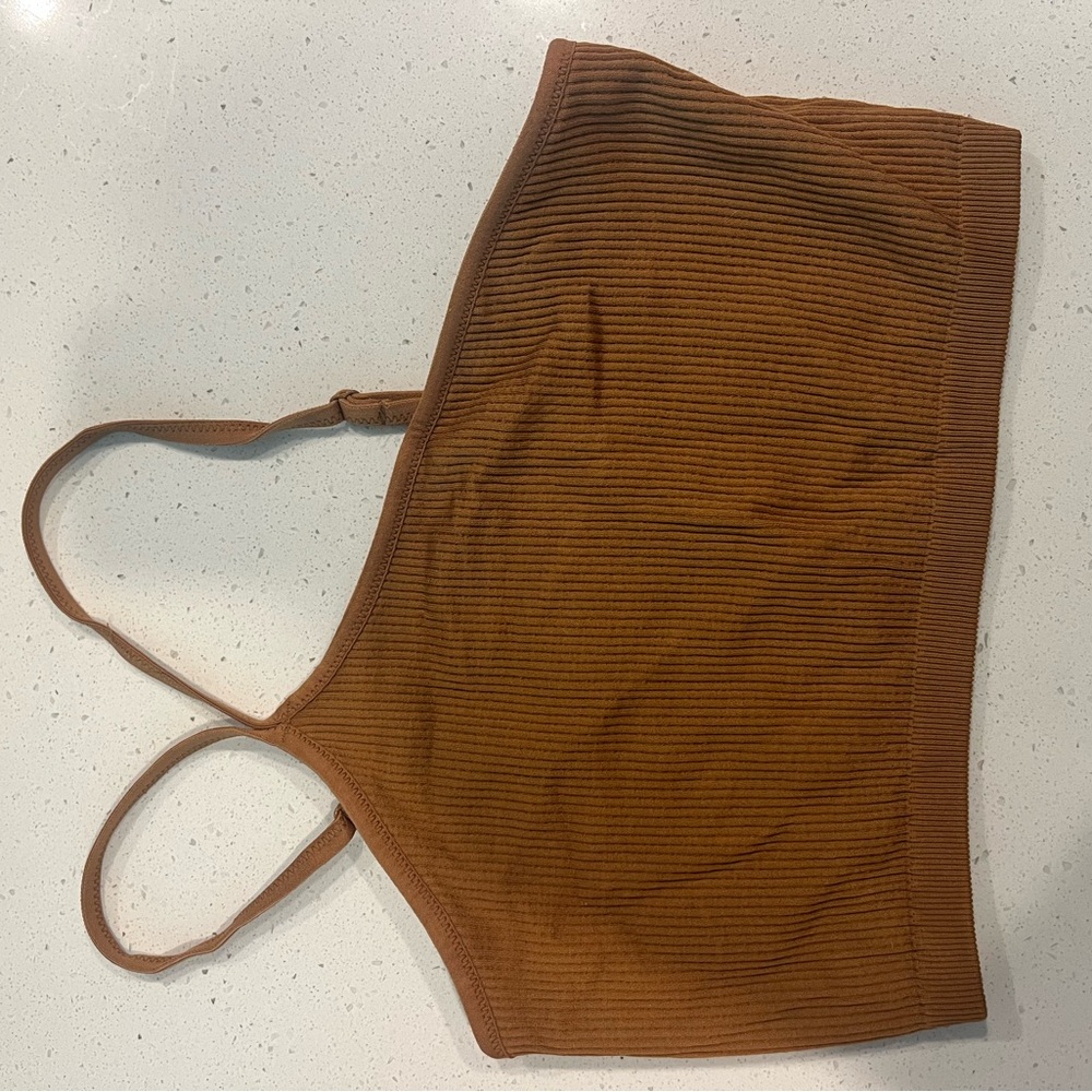 Aerie Tan Ribbed Bralette